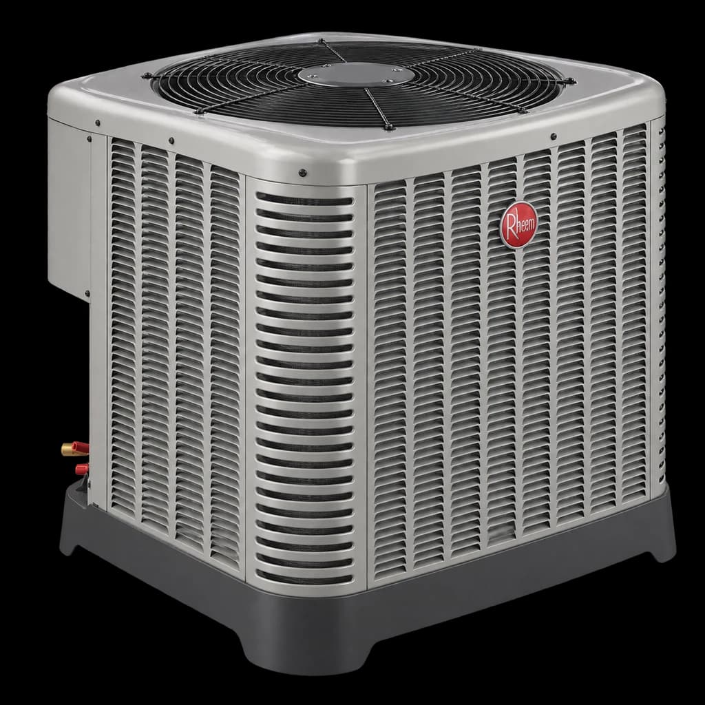 Condensador de AC central Rheem, visualización del equipo